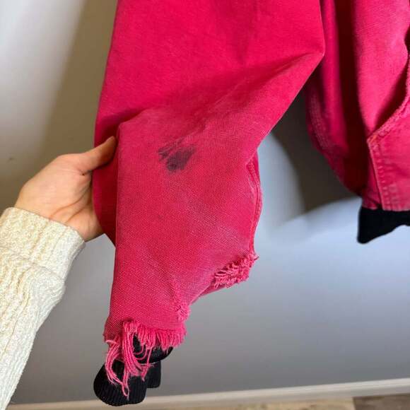 Vintage Y2K Carhartt red active hooded work wear jacket - Picture 5 of 14